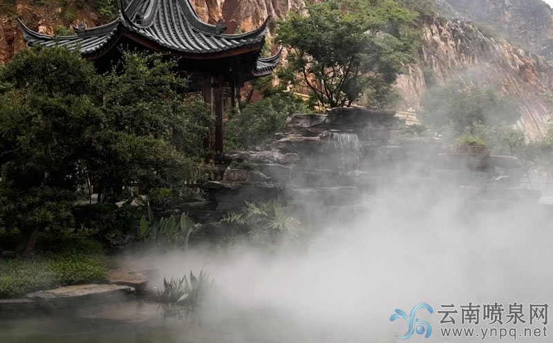 打造仙气飘飘的古典庭院水景—高压冷雾工程