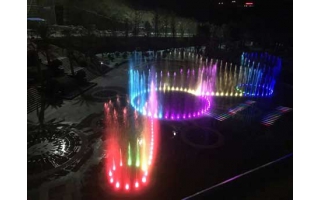 贵州旱地音乐激光喷泉，小型喷泉巅峰之作