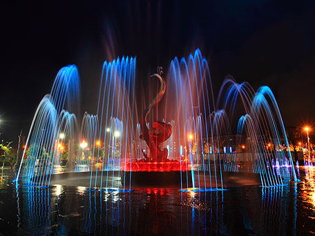普洱景谷傣族泼水节狂欢广场大型音乐喷泉—云南喷泉设计