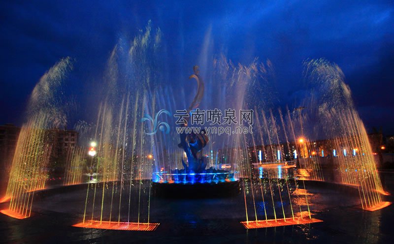 广场音乐喷泉设计-景谷傣族泼水节狂