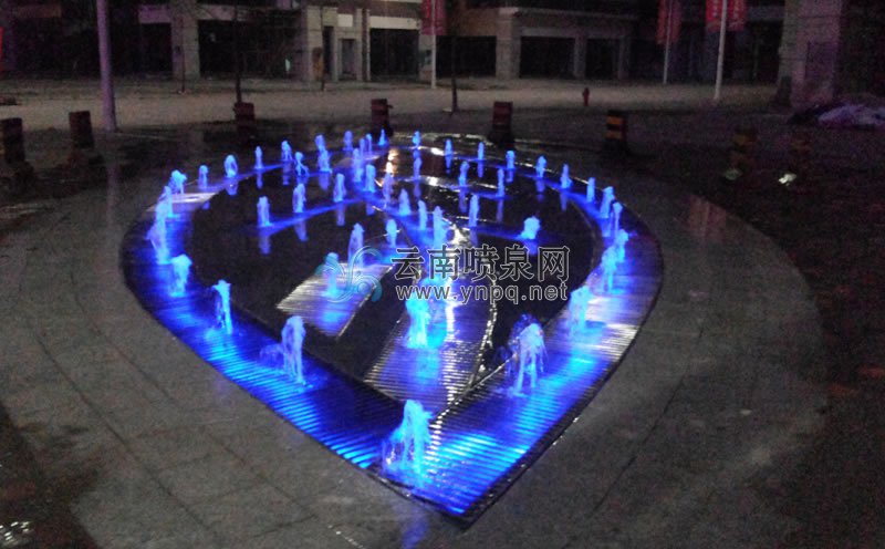 程控喷泉设计-四川省遂宁市健坤城多处音乐喷泉