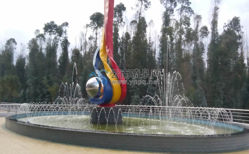 程控喷泉设计-昆明杨林艺宇厂区程控喷泉