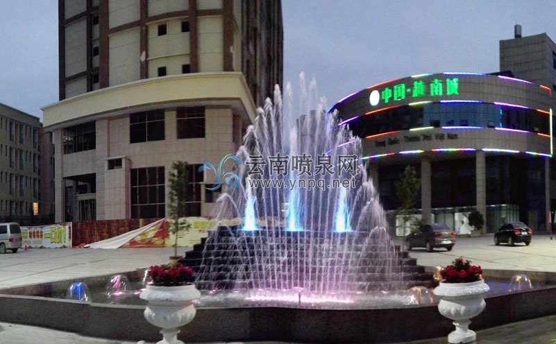 程控喷泉设计-云南省河口越南城程控喷泉